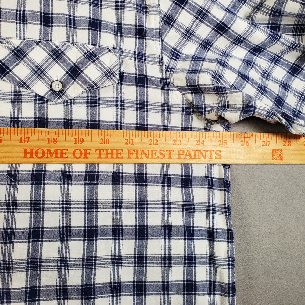 Mountain Khakis Shirt Mens XL Blue Plaid Short Sleeve Hiking Outdoor Gorpcore - Picture 4 of 10